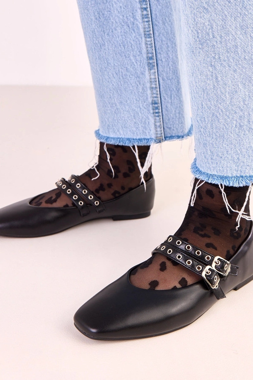 Czarne baleriny z kwadratowym noskiem... Czarne baleriny z kwadratowym noskiem...