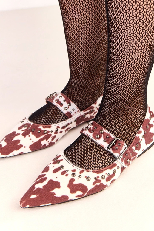 Brązowe baleriny w krowie łaty... Brązowe baleriny w krowie łaty...