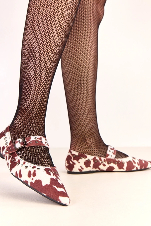 Brązowe baleriny w krowie łaty... Brązowe baleriny w krowie łaty...