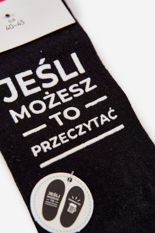 Skarpety Stopki MęskiewithNapisami Podaj Mi Piwo Czarne
