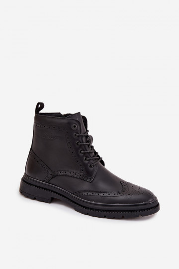 Leather Men's Ankle Boots Lee Cooper LCJ-25-33-3961 Black