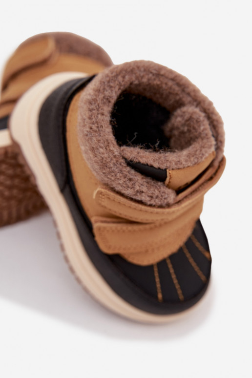 Buty Zimowe Dziecięce Śniegowce Na Rzep Camel Darlene Buty Zimowe Dziecięce Śniegowce Na Rzep Camel Darlene
