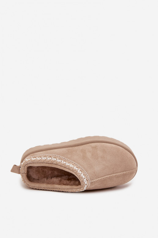 Children Youth Snow Boots With Embroidery On Platform Beige Jolisse Children Youth Snow Boots With Embroidery On Platform Beige Jolisse