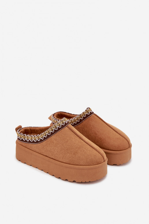 Children Youth Snow Boots With Embroidery On Platform Camel Jolisse Children Youth Snow Boots With Embroidery On Platform Camel Jolisse