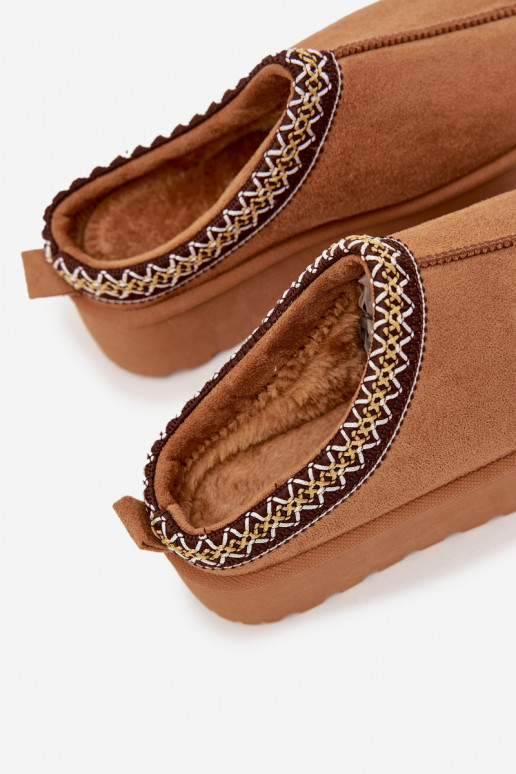 Children Youth Snow Boots With Embroidery On Platform Camel Jolisse Children Youth Snow Boots With Embroidery On Platform Camel Jolisse