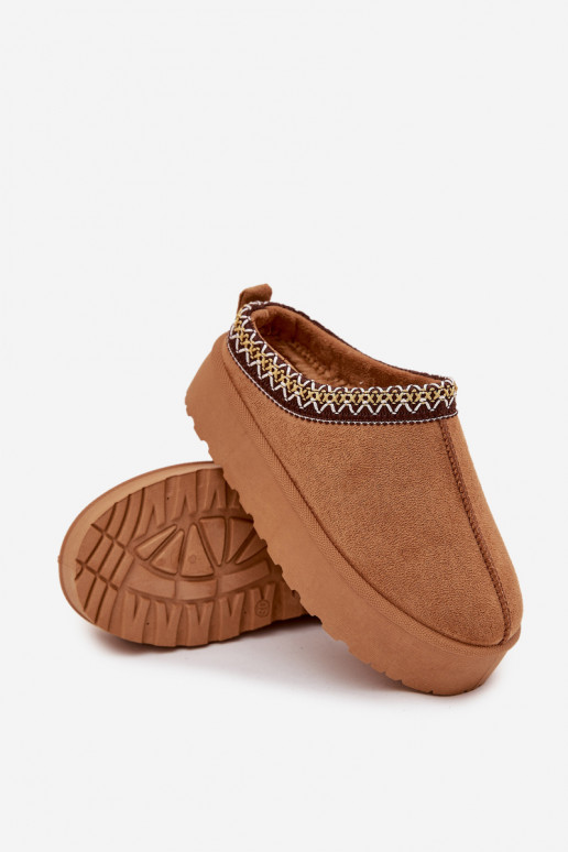 Children Youth Snow Boots With Embroidery On Platform Camel Jolisse Children Youth Snow Boots With Embroidery On Platform Camel Jolisse