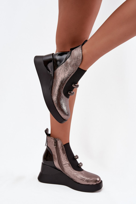 Women's Platform Boots D&A MR52-106 Metallic Women's Platform Boots D&A MR52-106 Metallic