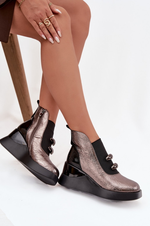 Women's Platform Boots D&A MR52-106 Metallic Women's Platform Boots D&A MR52-106 Metallic