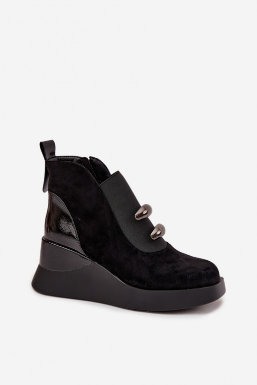 Women's Platform Ankle Boots D&A MR52-106 Black Women's Platform Ankle Boots D&A MR52-106 Black