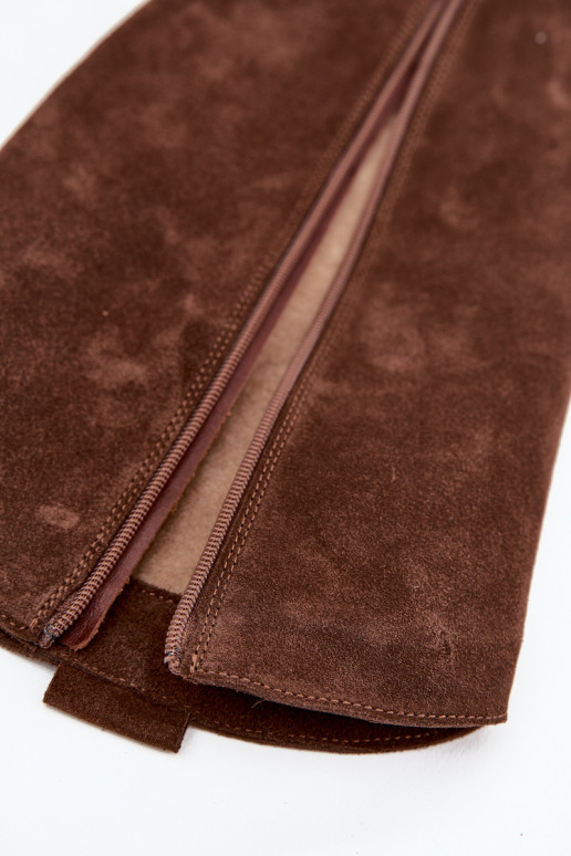 Leather Suede Cowboy Boots Insulated Zazoo 4224 Chocolate Leather Suede Cowboy Boots Insulated Zazoo 4224 Chocolate