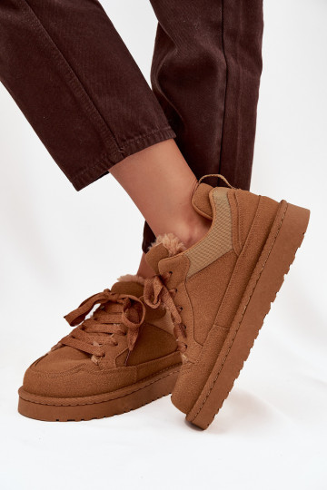 Women's Sneakers Lined with Furry Camel Cyrissa 2