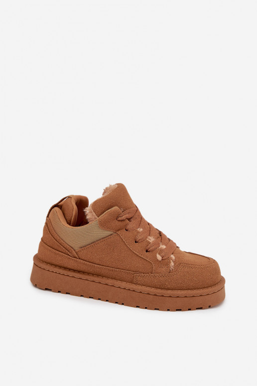 Women's Sneakers Lined with Furry Camel Cyrissa Women's Sneakers Lined with Furry Camel Cyrissa