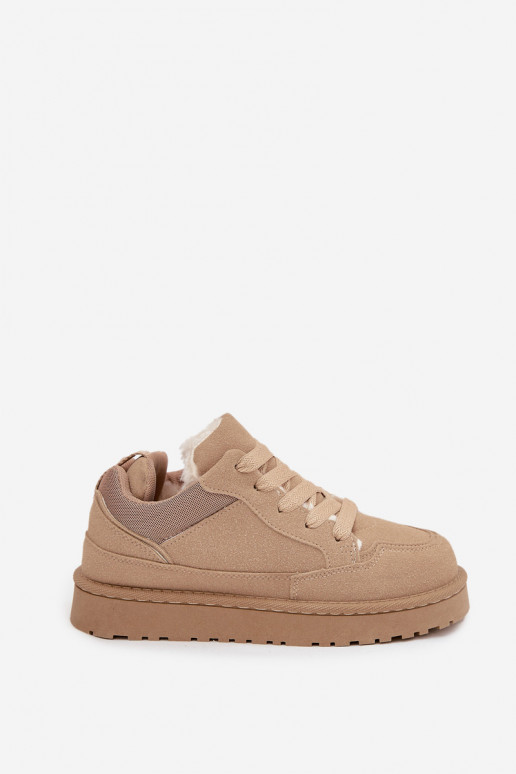 Women's Sneakers Lined with Fur Beige Cyrissa Women's Sneakers Lined with Fur Beige Cyrissa