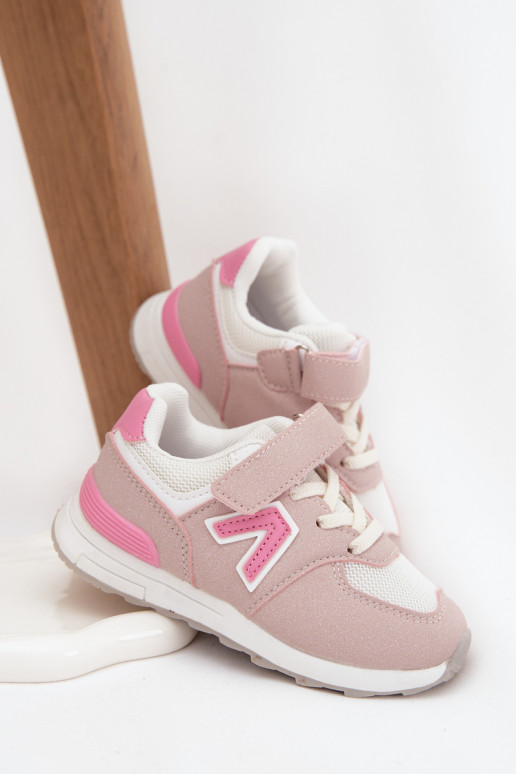 Buty Sportowe Sneakersy Dziecięce Na Rzep Różowe Galisse Buty Sportowe Sneakersy Dziecięce Na Rzep Różowe Galisse
