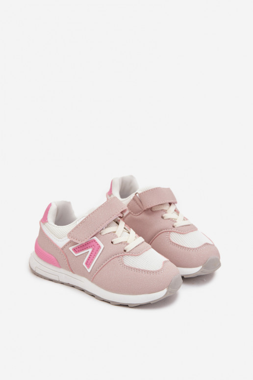 Buty Sportowe Sneakersy Dziecięce Na Rzep Różowe Galisse Buty Sportowe Sneakersy Dziecięce Na Rzep Różowe Galisse