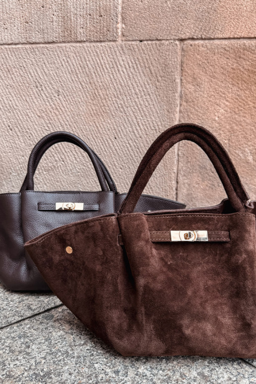 Bag Made of Natural Suede Chocolate Fiorenza Bag Made of Natural Suede Chocolate Fiorenza
