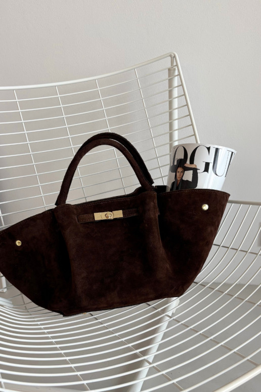 Bag Made of Natural Suede Chocolate Fiorenza Bag Made of Natural Suede Chocolate Fiorenza