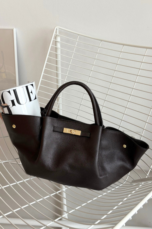 Fiorenza Chocolate Natural Leather Bag Fiorenza Chocolate Natural Leather Bag