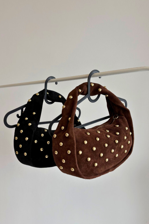 Handbag Made Of Natural Suede With Embellishment Black Julisse Handbag Made Of Natural Suede With Embellishment Black Julisse