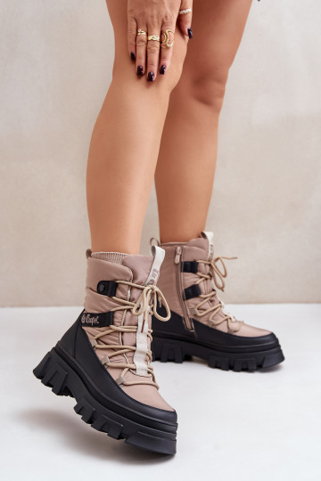 Women's Snow Boots With Zipper Lee Cooper LCJ-24-47-3143 Beige 2
