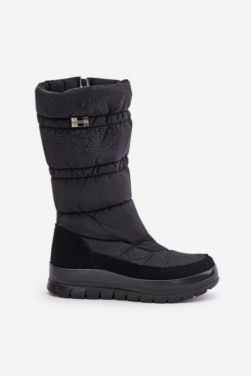 Women's Snow Boots With Decoration Black Progress PROGJ-24-147 Women's Snow Boots With Decoration Black Progress PROGJ-24-147