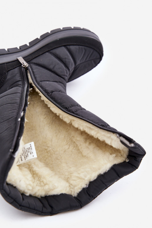 Damskie Śniegowce Ze Zdobieniem Progress PROGJ-24-147 Czarne