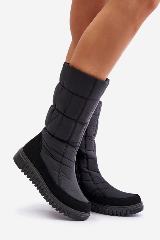 Women's Snow Boots with Zipper Progress PROGJ-24-144 Black Women's Snow Boots with Zipper Progress PROGJ-24-144 Black