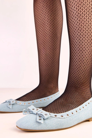 Jeansowe baleriny z...