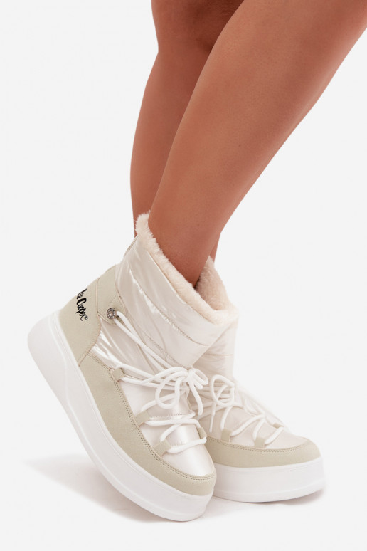 Women's Snow Boots On Platform Lee Cooper LCJ 25 03 3815 White Women's Snow Boots On Platform Lee Cooper LCJ 25 03 3815 White
