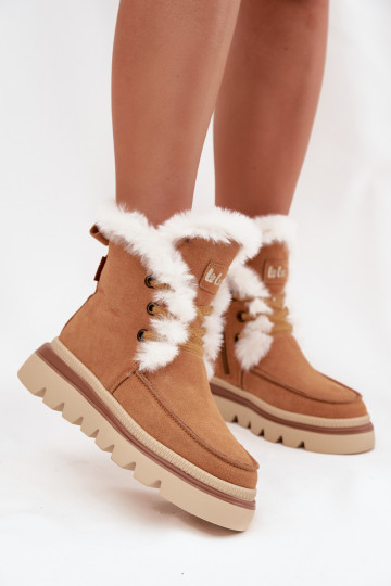Women's Snow Boots Made of Natural Suede Lee Cooper LCJ-25-01-3738 Camel 2
