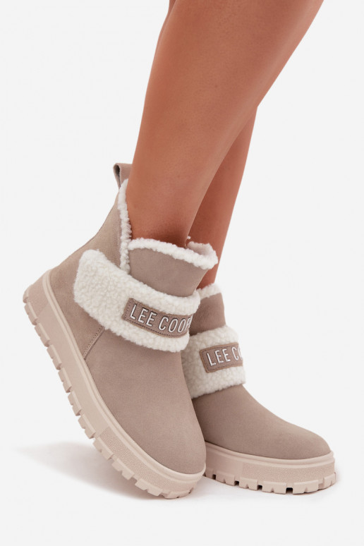 Winter Boots Womens Made of Natural Suede with Fur Lee Cooper LCJ 25 01 3739 Light Gray Winter Boots Womens Made of Natural Suede with Fur Lee Cooper LCJ 25 01 3739 Light Gray