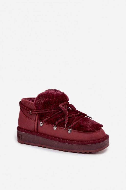 Low Snow Boots with Fur D.Franklin DFSH370011 Burgundy Low Snow Boots with Fur D.Franklin DFSH370011 Burgundy