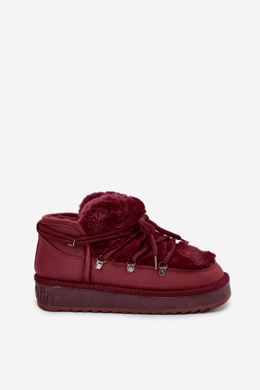 Low Snow Boots with Fur D.Franklin DFSH370011 Burgundy Low Snow Boots with Fur D.Franklin DFSH370011 Burgundy