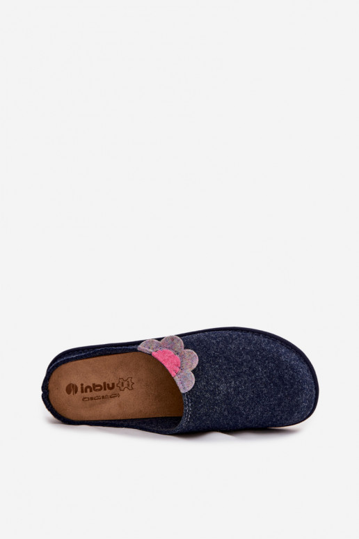 Women's slippers with flower Inblu CS000043 navy blue Women's slippers with flower Inblu CS000043 navy blue