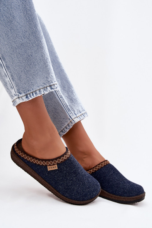 Women's slippers with embroidery Inblu NL000009 navy blue Women's slippers with embroidery Inblu NL000009 navy blue