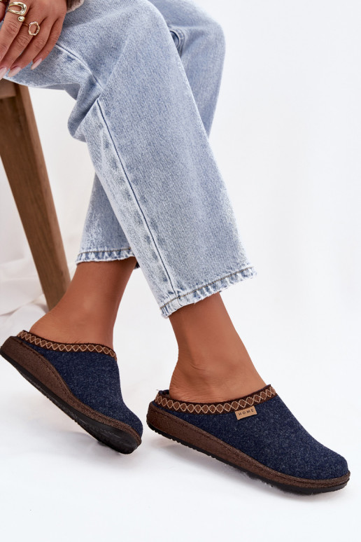 Women's slippers with embroidery Inblu NL000009 navy blue Women's slippers with embroidery Inblu NL000009 navy blue