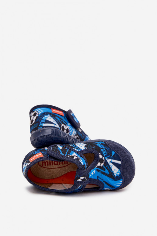 Kids slippers Milami with Velcro balls navy Jasimrra Kids slippers Milami with Velcro balls navy Jasimrra