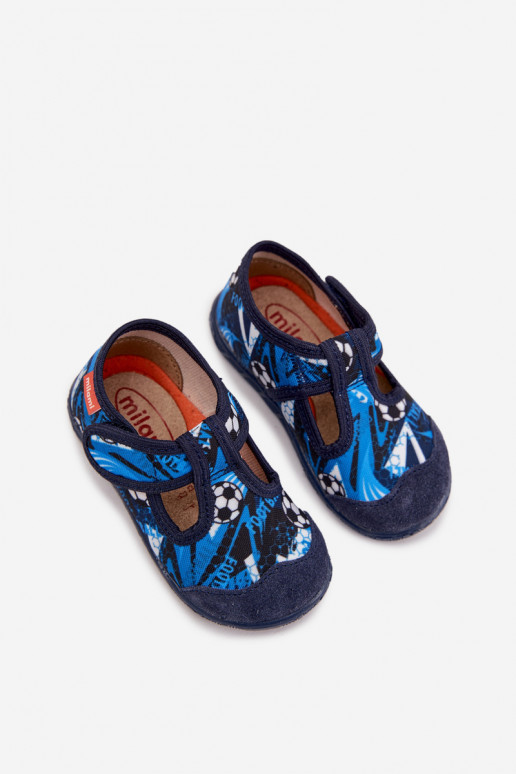 Kids slippers Milami with Velcro balls navy Jasimrra Kids slippers Milami with Velcro balls navy Jasimrra