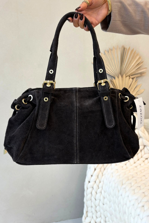Leather Suede Bag Black Ovelia Leather Suede Bag Black Ovelia