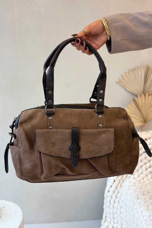 Eco Suede Bag Dark Beige Gressa Eco Suede Bag Dark Beige Gressa