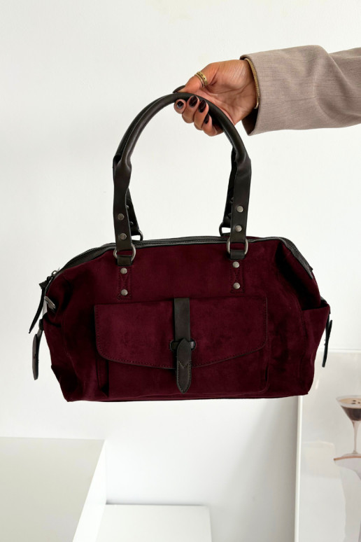 Bag Made Of Eco Suede Burgundy Gressa Bag Made Of Eco Suede Burgundy Gressa
