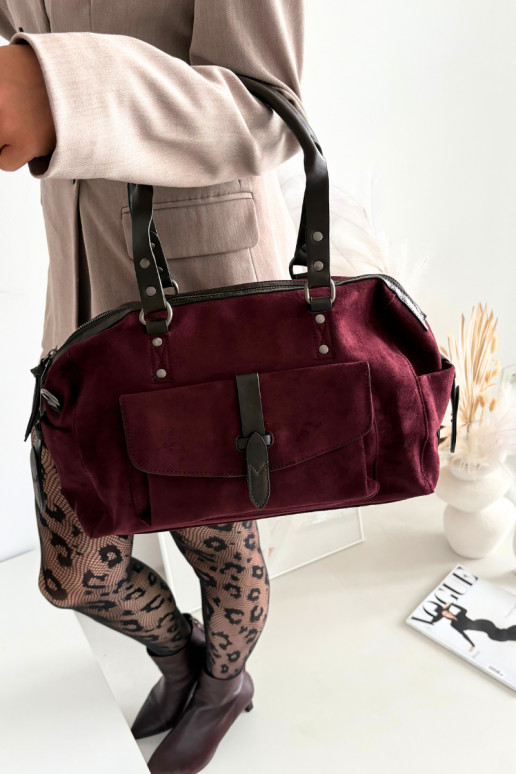 Bag Made Of Eco Suede Burgundy Gressa Bag Made Of Eco Suede Burgundy Gressa