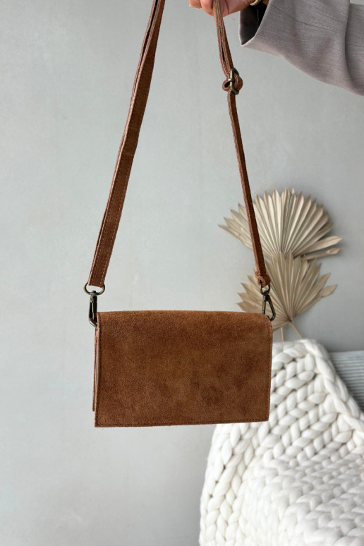 Bag Made of Natural Suede Camel Mirine Bag Made of Natural Suede Camel Mirine