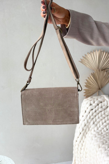 Bag Made of Natural Suede Beige Mirine 2