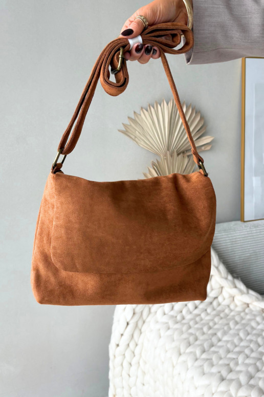 Crossbody Bag Made of Eco Suede Camel Carenza Crossbody Bag Made of Eco Suede Camel Carenza