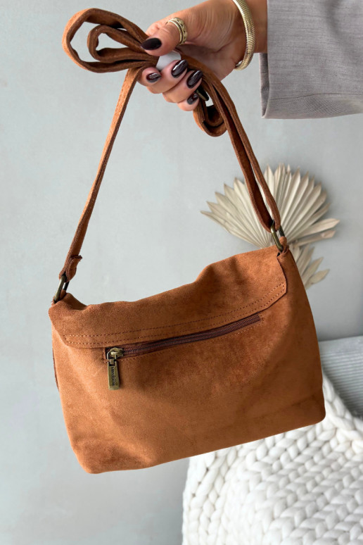 Crossbody Bag Made of Eco Suede Camel Carenza Crossbody Bag Made of Eco Suede Camel Carenza