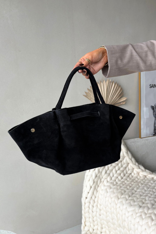 Bag From Natural Suede Black Fiorenza Bag From Natural Suede Black Fiorenza