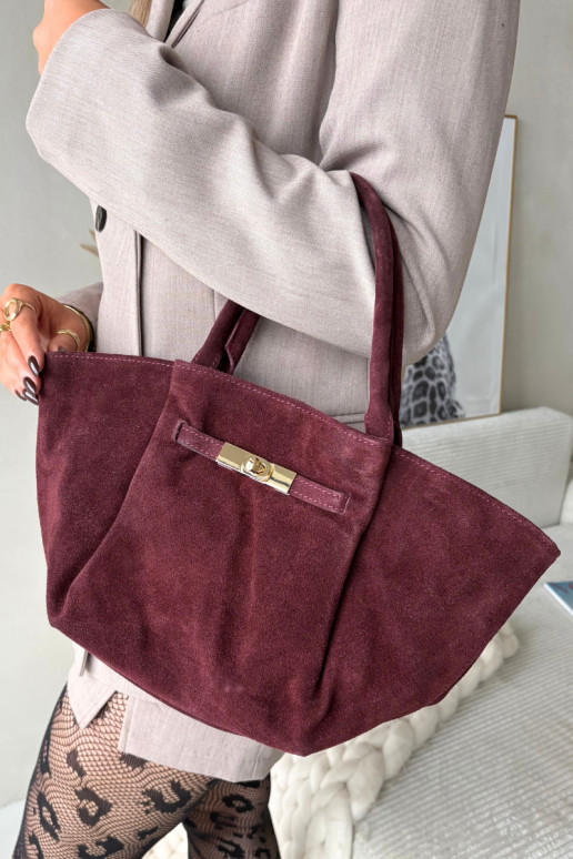 Leather Suede Bag Burgundy Orselle Leather Suede Bag Burgundy Orselle