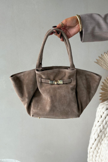 Leather Suede Bag Beige Orselle