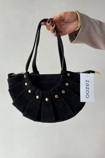 Bag Made of Natural Suede Black Marivane 2